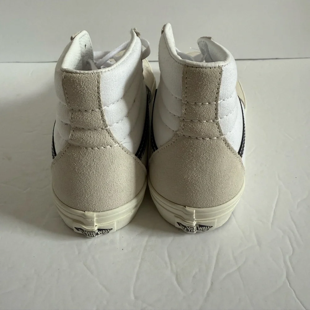 Vans juniors White and Tan Sneakers with Classic High-Top Design size 7
